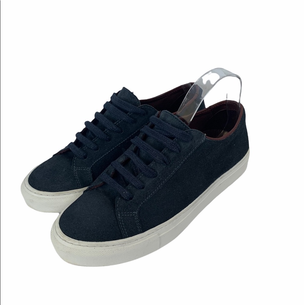 Peter Nappi Blue Suede Sneakers Shoes Size 39